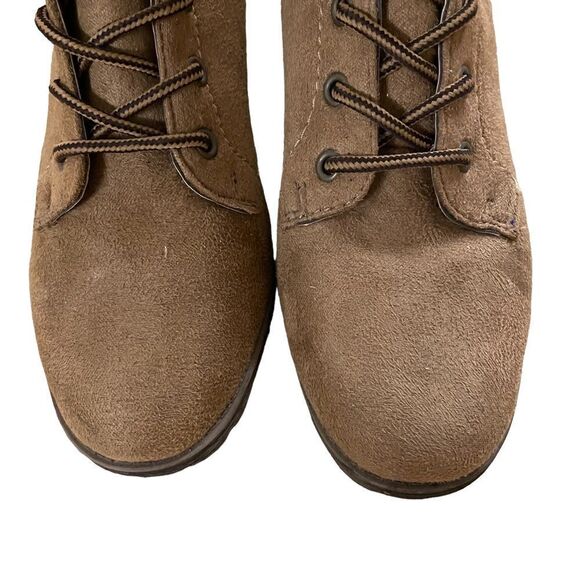 Bamboo ~ Tan Suede Boots with shearling accent ~ size 8 - Picture 6 of 12